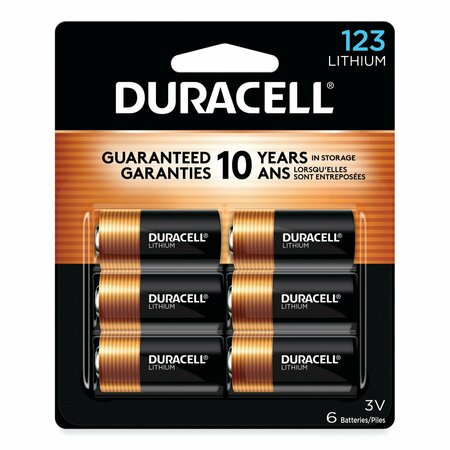 Duracell Specialty High-Power Lithium Batteries, 123, 3 V, PK6 5008630